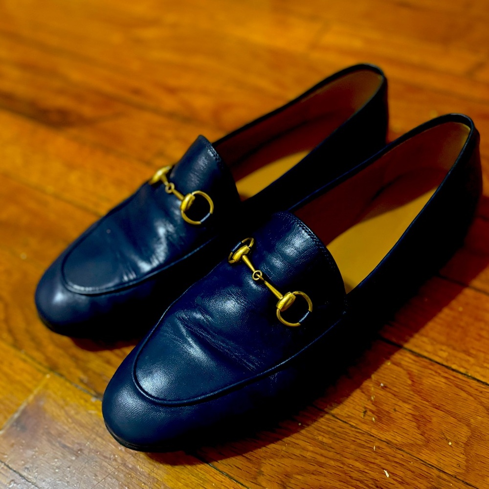 Gucci Jordaan Horsebit Loafers - Electric Blue - Sz 39/8.5 - Picture 2 of 6